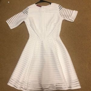 White midi dress